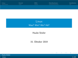 Linux Kernel GNU Distributionen Installation