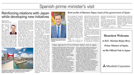 Spanish Prime Minister's Visit