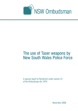 The Use of Taser Weapons by New South Wales Police Force