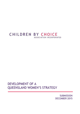 Development of a Queensland Women's Strategy