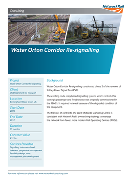 Water Orton Corridor Re-Signalling