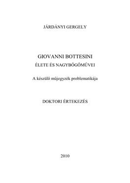Giovanni Bottesini Élete És Nagybőgőművei