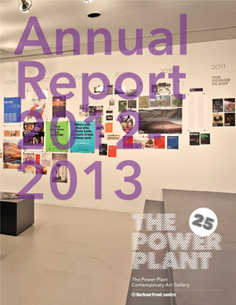 The Power Plant Contemporary Art Gallery Table of Contents