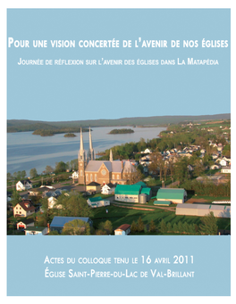 Pour Une Vision Concertée De L'avenir De Nos Églises : Journée De