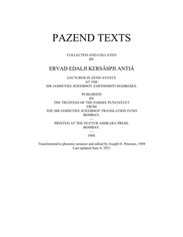 Pazand Texts