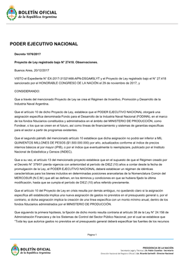 Poder Ejecutivo Nacional