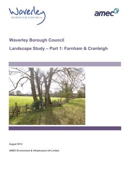 Waverley Borough Council Landscape Study – Part 1: Farnham & Cranleigh