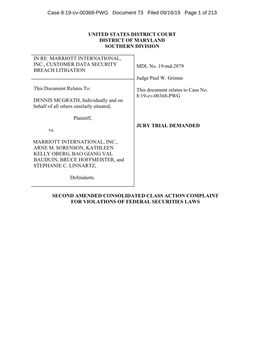 Case 8:19-Cv-00368-PWG Document 73 Filed 09/16/19 Page 1 of 213