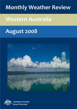 Monthly Weather Review Western Australia August 2008 Monthly Weather Review Western Australia August 2008