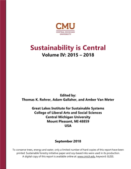 2018 Sustainability Is Central