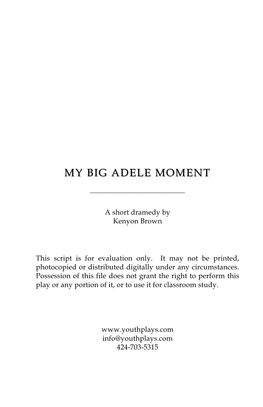 My Big Adele Moment My Big Adele Moment