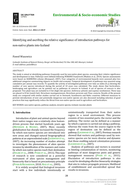 Environmental & Socio-Economic Studies