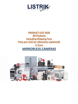 Mirrorless Cameras