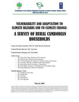 A Survey of Rural Cambodian Households