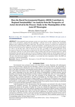 Does the Rural Environmental Registry