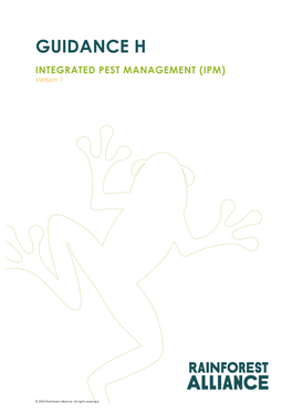 GUIDANCE H INTEGRATED PEST MANAGEMENT (IPM) Version 1