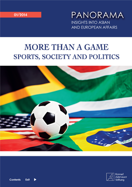 More Than a Game—Sports, Society and Politics