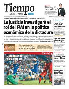 La Justicia Investigará El Rol Del FMI En La Política Económica De La Dictadura