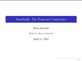 The Poincaré Conjecture