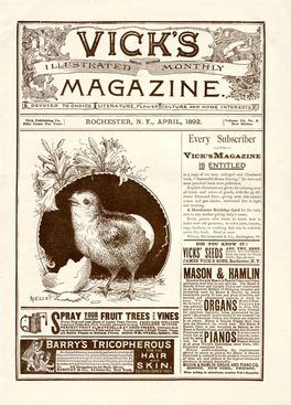 Vick's Illustrated Monthly Magazine; Vol. 15, No. 6; April 1892