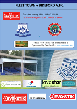 FLEET TOWN V BIDEFORD A.F.C