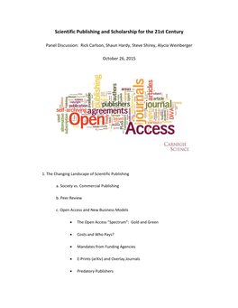 Scientific Publishing Workshop Packet