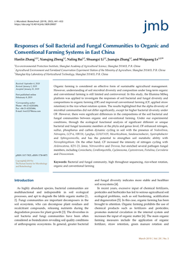 Responses of Soil Bacterial and Fungal Communities to Organic