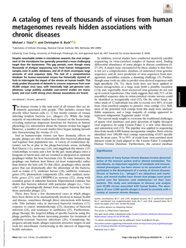 A Catalog of Tens of Thousands of Viruses from Human Metagenomes Reveals Hidden Associations with Chronic Diseases