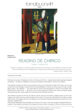 READING DE CHIRICO 13 March - 31 March 2018