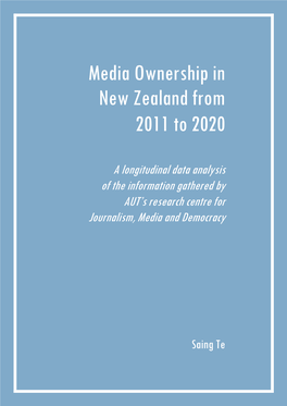 Media Ownership in New Zealand from 2011 to 2020