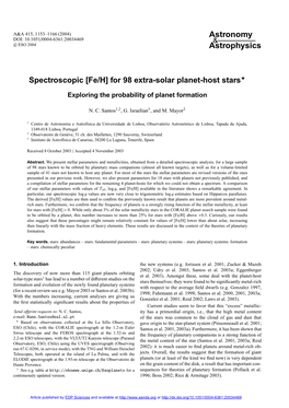 [Fe/H] for 98 Extra-Solar Planet-Host Stars?