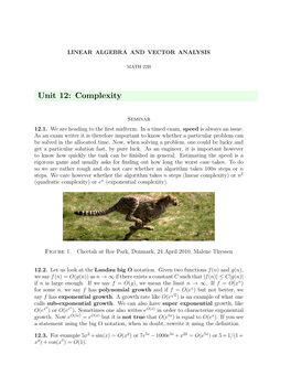 Unit 12: Complexity