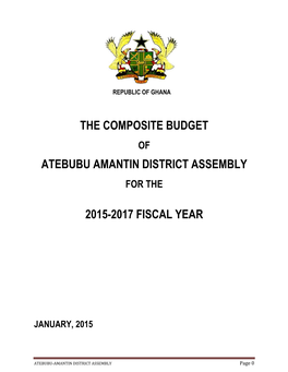 The Composite Budget of Atebubu Amantin District Assembly for The