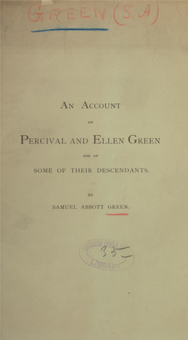 An Account of Percival and Ellen Green