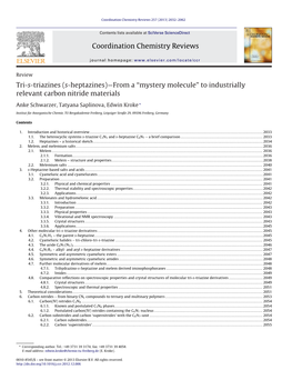 Coordination Chemistry Reviews 257 (2013) 2032–2062