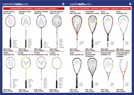 Badminton Clearance • Badminton