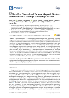 DEMAND, a Dimensional Extreme Magnetic Neutron Diffractometer at the High Flux Isotope Reactor