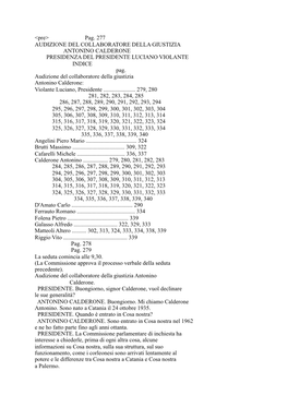 Verbali Della Commissione Parlamentare