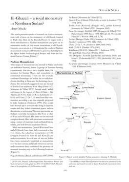 El-Ghazali – a Royal Monastery in Northern Sudan?