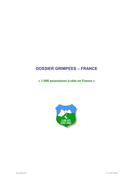 Dossier Grimpées – France 2 / 118 Guy Bodoin