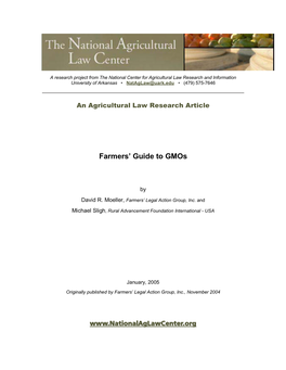 Research Publications, National Agricultural Law Center