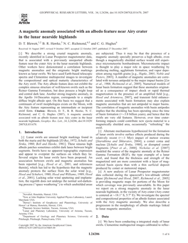 A Magnetic Anomaly Associated with an Albedo Feature Near Airy Crater in the Lunar Nearside Highlands D