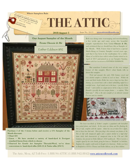 Attic Sampler Newsletter 08022018