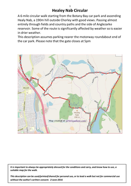 Healey Nab Circular a 6 Mile Circular Walk Starting from the Botany Bay Car Park and Ascending Healy Nab, a 190M Hill Outside Chorley with Good Views