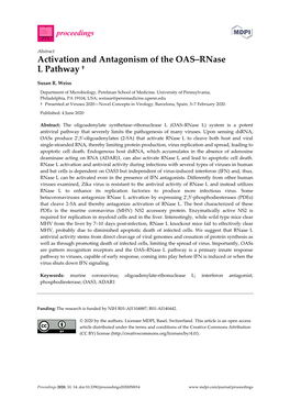 Activation and Antagonism of the OAS–Rnase L Pathway †