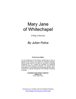 Mary Jane of Whitechapel