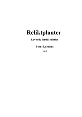 Reliktplanter Levende Fortidsminder