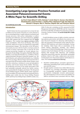 Investigating Large Igneous Province Formation and Associated Paleoenvironmental Events: a White Paper for Scientific Drilling by Clive R