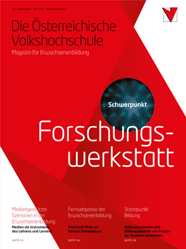 Die Österreichische Volkshochschule – Magazin Für Erwachsenenbildung