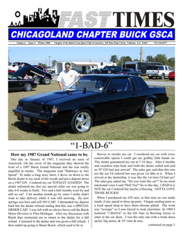 Winter 2000 Chapter of the Buick Gran Sport Club of America; 625 Pine Point Circle, Valdosta, GA 31602 912-244-0577